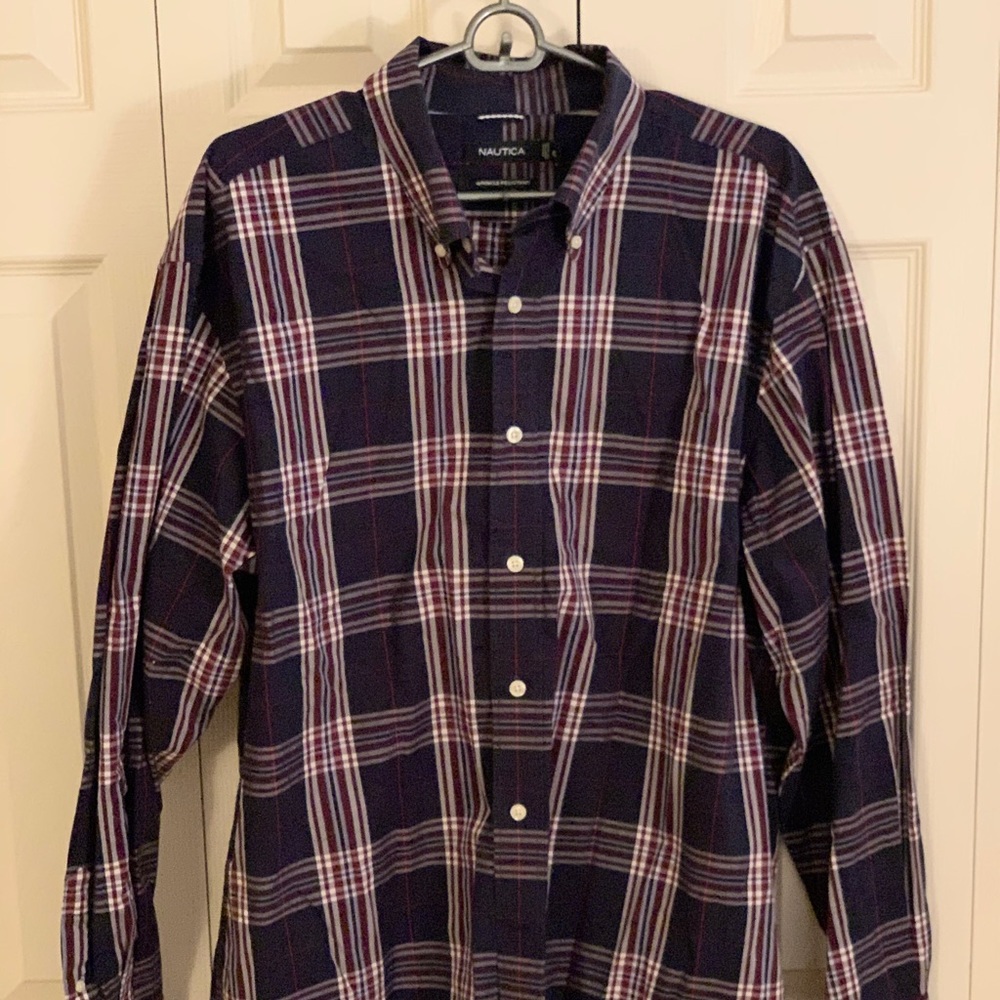 Nautical Wrinkle Resistant Long Sleeve Shirt